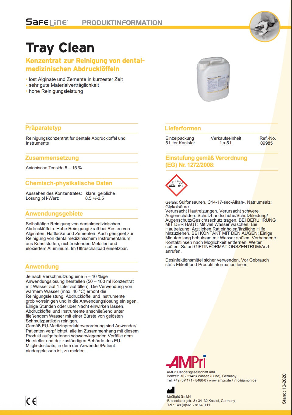 Instrumentenreiniger, 5l, Safeline Try Clean Art.-Nr.: 09985