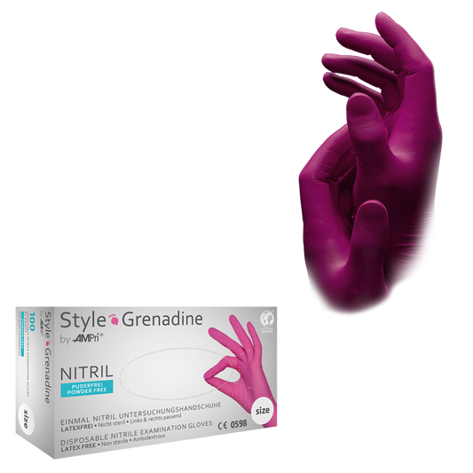 Nitrilhandschuhe, magenta, pink, puderfrei, Style Grenadine by Med-Comfort