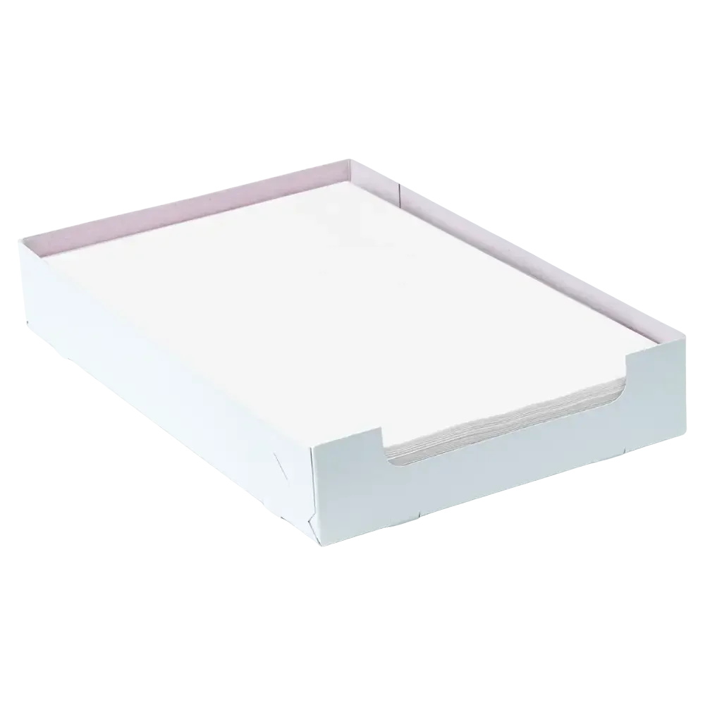 Einweg Tray-Filterpapier in der Box, 18 x 28 cm, Farbe weiß, Zellstoff