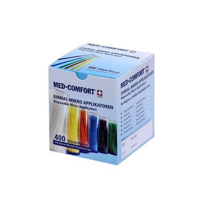 Einmal Mikroapplikatoren, 10cm, weiß, superfine, Kunststoff, Nylon, Med-Comfort