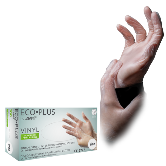 Vinylhandschuhe, puderfrei, Eco-Plus