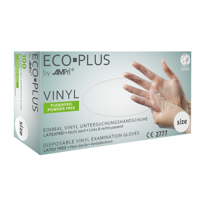 Vinylhandschuhe, puderfrei, Eco-Plus